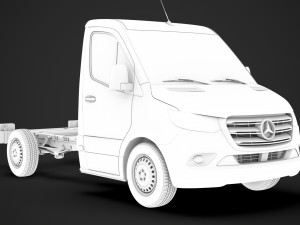 mercedes sprinter chassis single cab l1 fwd 2019 3Dモデル