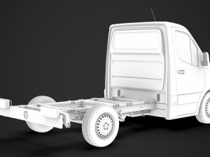 mercedes sprinter chassis single cab l1 fwd 2019 3Dモデル