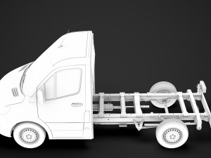 mercedes sprinter chassis single cab l1 fwd 2019 3Dモデル