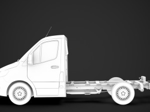 mercedes sprinter chassis single cab l1 fwd 2019 3Dモデル