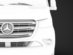 mercedes sprinter chassis single cab l1 fwd 2019 3Dモデル