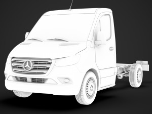 mercedes sprinter chassis single cab l1 fwd 2019 3Dモデル