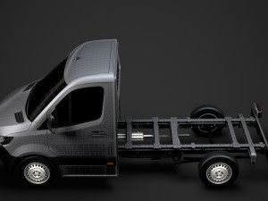 mercedes sprinter chassis single cab l1 fwd 2019 3Dモデル