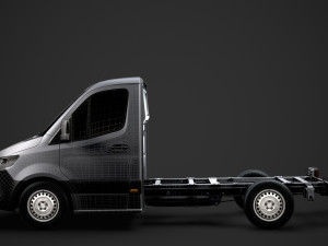 mercedes sprinter chassis single cab l1 fwd 2019 3Dモデル