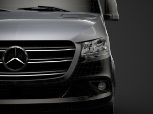 mercedes sprinter chassis single cab l1 fwd 2019 3Dモデル