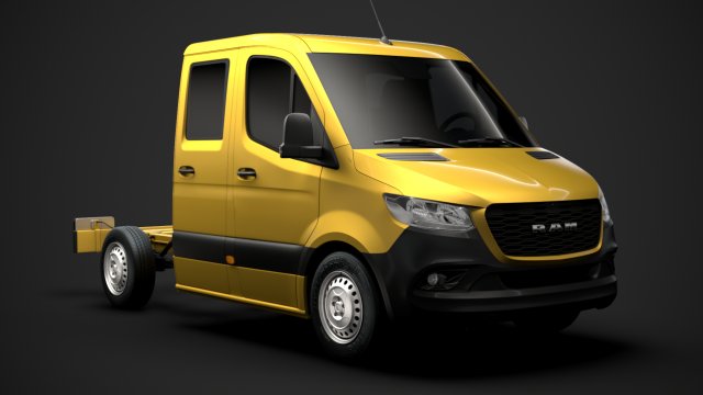 ram sprinter chassis crew cab l1 fwd 2019 Modelo 3D .c4d .max .obj .3ds .fbx .stl .blend 