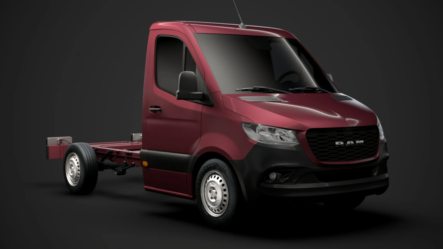 ram sprinter chassis single cab l1 fwd 2019 3D Model .c4d .max .obj .3ds .fbx .stl .blend