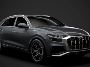 audi sq8 tdi 2020 3D Model