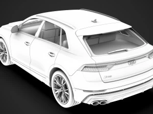 audi sq8 tdi 2020 3D Model