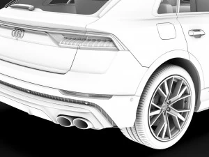 audi sq8 tdi 2020 3D Model