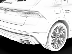 Audi sq8 tfsi 2020 3D Model