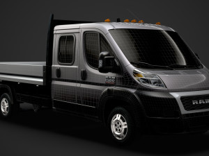 ram promaster cargo crew cab truck 2020 3D Model
