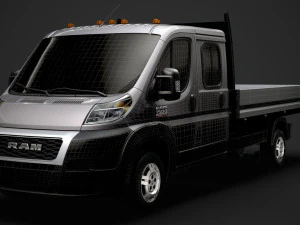 ram promaster cargo crew cab truck 2020 3D Model