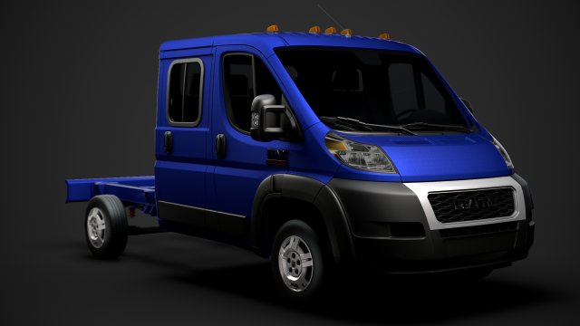 ram promaster truck crew cab 3450 wb 2020 3D Модель .c4d .max .obj .3ds .fbx .stl .blend 