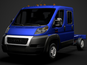 ram promaster truck crew cab 3450 wb 2020 3D Модель
