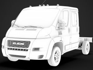 ram promaster truck crew cab 3450 wb 2020 3D Модель