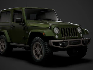 jeep wrangler 75th anniversary jk 2018 3D Model