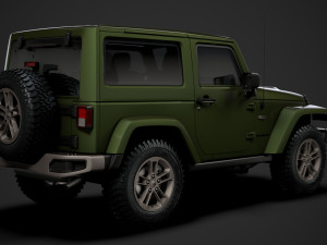 jeep wrangler 75th anniversary jk 2018 3D Модель