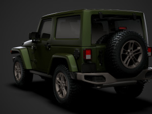 jeep wrangler 75th anniversary jk 2018 3D Модель
