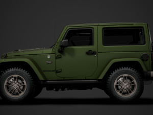 jeep wrangler 75th anniversary jk 2018 3D Модель