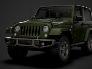 jeep wrangler 75th anniversary jk 2018 3D Модель