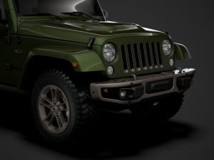 jeep wrangler 75th anniversary jk 2018 3D Модель