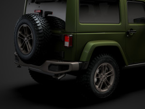 jeep wrangler 75th anniversary jk 2018 3D Модель