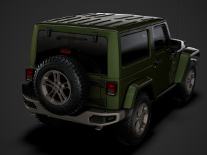 jeep wrangler 75th anniversary jk 2018 3D Модель