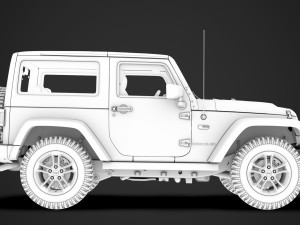 jeep wrangler 75th anniversary jk 2018 3D Модель