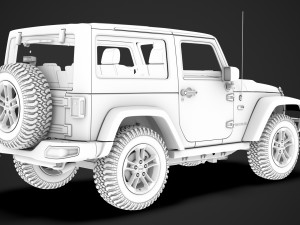 jeep wrangler 75th anniversary jk 2018 3D Модель