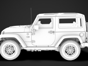 jeep wrangler 75th anniversary jk 2018 3D Модель