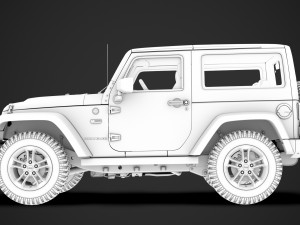 jeep wrangler 75th anniversary jk 2018 3D Модель
