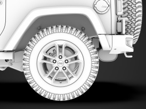 jeep wrangler 75th anniversary jk 2018 3D Модель