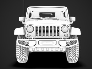 jeep wrangler 75th anniversary jk 2018 3D Модель