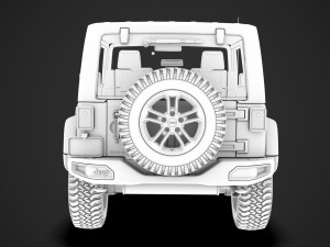 jeep wrangler 75th anniversary jk 2018 3D Модель