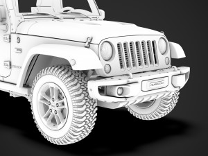 jeep wrangler 75th anniversary jk 2018 3D Модель