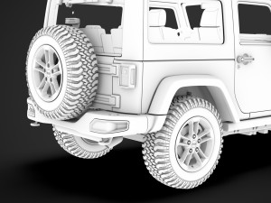 jeep wrangler 75th anniversary jk 2018 3D Модель