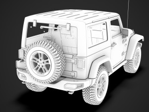 jeep wrangler 75th anniversary jk 2018 3D Модель