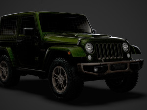 jeep wrangler 75th anniversary jk 2018 3D Модель