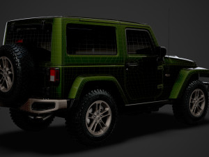 jeep wrangler 75th anniversary jk 2018 3D Модель