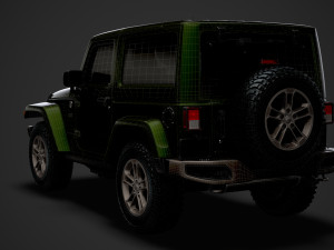 jeep wrangler 75th anniversary jk 2018 3D Модель
