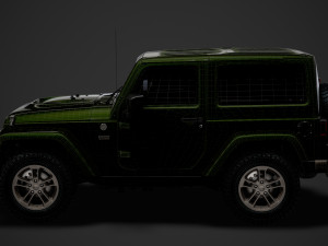jeep wrangler 75th anniversary jk 2018 3D Модель