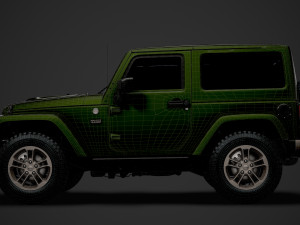 jeep wrangler 75th anniversary jk 2018 3D Модель