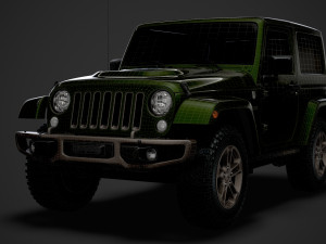 jeep wrangler 75th anniversary jk 2018 3D Модель