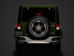jeep wrangler 75th anniversary jk 2018 3D Модель
