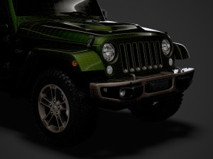 jeep wrangler 75th anniversary jk 2018 3D Модель