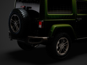 jeep wrangler 75th anniversary jk 2018 3D Модель