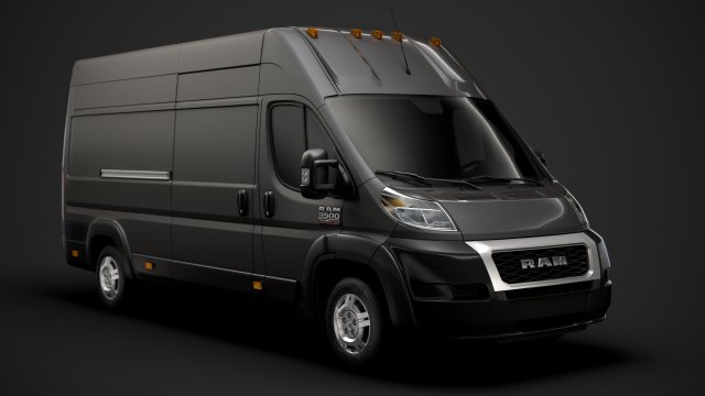 ram promaster cargo 3500 h3 159wb ext 2020 3D Model .c4d .max .obj .3ds .fbx .stl .blend 