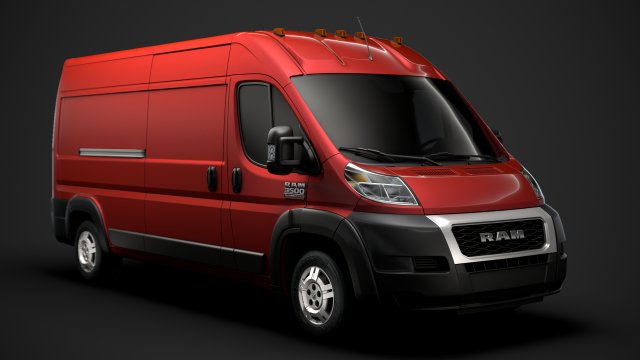 ram promaster cargo 3500 hr 159wb 2020 3D Model .c4d .max .obj .3ds .fbx .stl .blend 