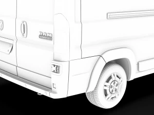 ram promaster cargo 3500 hr 159wb 2020 3D Model